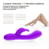 Adult Supplies Charging Heating Vibrator Doppel köpfige Mute Vibration Weiblicher Silikon-Kaninchen vibrator