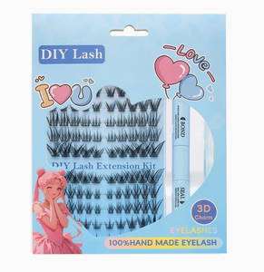 Aesphylash En gros Extensions de cils en grappes effet œil de chat synthétiques, naturelles, douces, sans cruauté animale, mates, 5 styles - Product Image 1