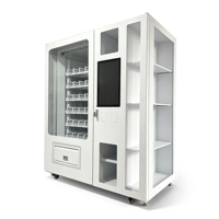 Kiosco Expendedor Inteligente Combinado con Sistema de Refrigeración, Múltiples Métodos de Pago y Estantes Ajustables para Centros Comerciales, Oficinas y Tiendas