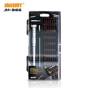 JAKEMY JM-8166 61 in 1 Präzises Schraubendreher-Set DIY Reparatur-Handwerkzeug-Kit für Handy-Computer-Spiel Pad Brille