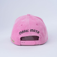Gorras de Béisbol Rosadas con Logotipo Personalizado Bordado OEM, Gorras Deportivas Unisex de Corduroy con Visera Curva y Cierre a Presión