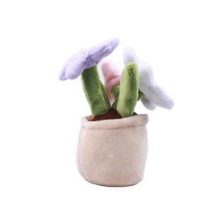 Kawaii Personalizado Recheado Brinquedos De Pelúcia Damasco Flor Flores Simulado Planta Em Vaso para Crianças Home Office Decoração Stress Relief - Product Image 4