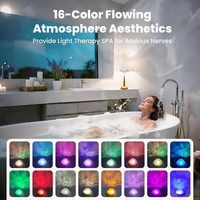 Projecteur d'ondes lumineuses dynamiques modernes effet vague océanique avec lampe de table RGB, lampe de douche rechargeable, télécommande et batterie intégrée