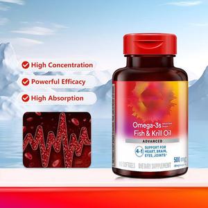 מרוכז טהור אומגה <span class=keywords><strong>3</strong></span> 4-in-1 krill softgels יעיל נוגד חמצון שיער למבוגרים צמיחת שיער צולבת גבול tk amazon - Product Image 2