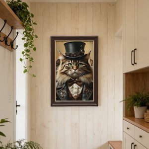 Cuadro Decorativo Retro de 20x30 Pulgadas con Diseño de Remolque de Viaje en Madera con Marco Dorado para un Ambiente Divertido - Product Image 6