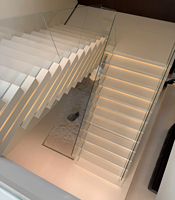 VIKO Boîte en marbre pour intérieur moderne Escalier suspendu Escaliers flottants
