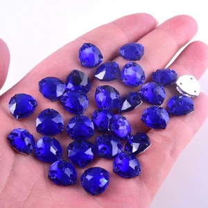 OLeeya 3A Grade Crystal Ab Rhinestones Color Fat Triangle Shape Glass Sew on Rhinestones Dance Decoration for Leotards <b>Bikini</b> - Product Image 3