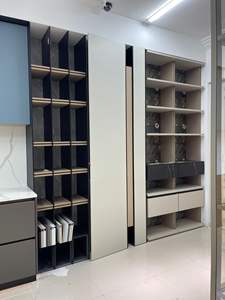 Libreria in Legno Moderna per Ufficio Domestico con Spazio di Archiviazione a Parete Scrivania e Libreria Salvaspazio per Appartamenti - Product Image 3