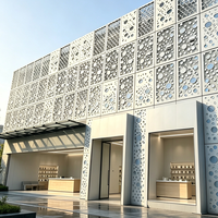 Mur-rideau en aluminium perforé sur mesure, à panneau unique, crée une décoration extérieure architecturale unique et originale.