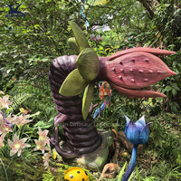 Modèle de fleur réaliste grandeur nature Animatronic fausse plante Statue décoration de jardin intérieur monstre modèles animatroniques