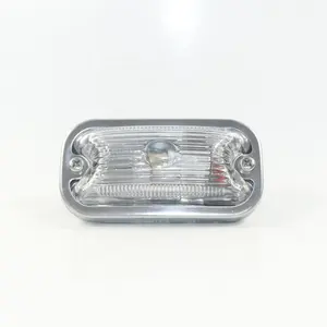 24V Rechthoek Zijmarker Licht Wit Led Aanhangwagen Speling Spatbordlamp Waterdicht Voor Open Universele Vrachtwagen Licht