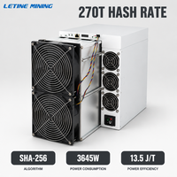 Antminer S21XP 270T Bitcoin Miner Bitmain 270TH/s 13.5J/T SHA256, mineur ASIC à refroidissement par air, équipement de minage BTC BCH BSV