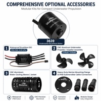 Moteur sans balais étanche IP68 Waillynice 3639 500KV 14.8V 3-6S 380W pour robot nettoyeur de piscine et propulseur ROV