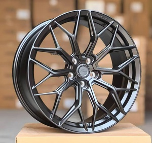 Jantes en alliage d'aluminium forgé OEM 20-21 pouces, concaves profondes, 5x112/5x114.3/5x120, noir mat, haute performance - Product Image 3