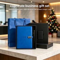 Coffrets Cadeaux d'Entreprise en Cuir Personnalisables de Luxe – Carnet A5 avec Stylo et Boîte Cadeau avec Recharge USB Sans Fil