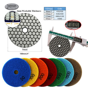 China günstigen Preis 7 Schritt Waben kante Stein Granit Marmor Polier pad trockene manuelle Polier <span class=keywords><strong>pads</strong></span> - Product Image 4