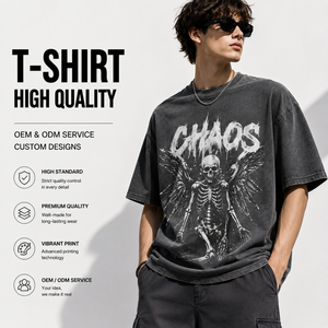 Camiseta Gráfica Vintage Premium Personalizada para Hombre, Estilo Oversize, de Algodón, Ropa Urbana, Marca Privada - Product Image 1