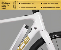 Vélo de course électrique en fibre de carbone WINICE E98 - 9 vitesses, freins à disque hydrauliques, design léger, vélo de ville sportif