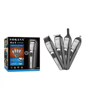 Prémio marca Sokany cabelo aparador ferramenta carregador adulto cabelo barbeador elétrico