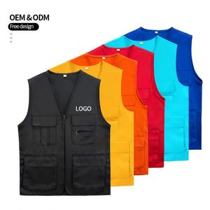 Gilet de travail multi-poches OEM à séchage rapide, surdimensionné, pour photographe, en maille noire, respirant, pour la pêche, pour homme - Product Image 3