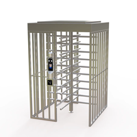 Portillon tournant automatique de sécurité RFID pleine hauteur en acier inoxydable 304 avec système de contrôle des piétons – Prix usine