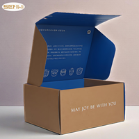 Boîte d'expédition en carton ondulé auto-adhésive pour les petites entreprises, le commerce électronique, les vêtements, les bijoux, boîte d'expédition personnalisée avec logo