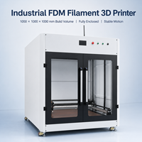 Imprimante 3D industrielle automatique grand format pour usage en usine, volume d'impression de 1 mètre, technologie FDM, plateau chauffant en alliage d'aluminium et verre trempé