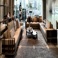 Colección de Decoración para el Hogar Boloni, Juego de Sofás de Cuero Convertibles de Alta Gama, Juego de Sofás Modulares de Diseño para Apartamento o Villa