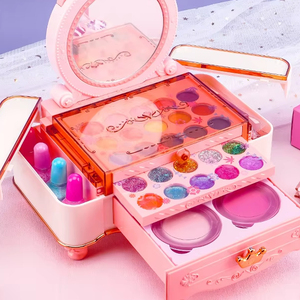 Trousse de <span class=keywords><strong>Maquillage</strong></span> Portable Tendance, Ensemble de Cosmétiques, Jouets de Beauté, Cadeaux d'Anniversaire pour Enfants, <span class=keywords><strong>Maquillage</strong></span> Lavable Spécial Peinture - Product Image 3
