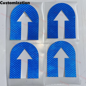 Cintas Reflectantes 3M Diamond Grade Die Cut DG3, Rollo de Película Reflectante Azul Personalizada, Pegatinas de Señalización de Seguridad Vial de PMMA, Reflectantes 3M - Product Image 2