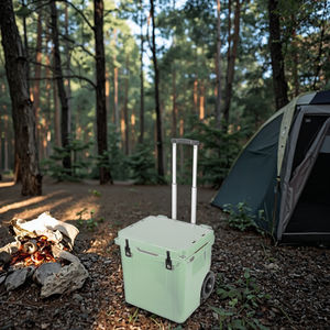 กล่องเก็บความเย็นแบบมีล้อสำหรับชายหาด ขนาด 45 ควอร์ต คุณภาพสูง ผลิตจากพลาสติก PE แบบ Rotomolded ทนทานต่อการใช้งานซ้ำ กันน้ำได้ พกพาสะดวก พร้อมฉนวนกันความร้อน สามารถปรับแต่งได้ - Product Image 2