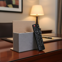 Support de télécommande en cuir PU pour hôtel, petit organisateur de bureau, rangement de chevet pour table de nuit