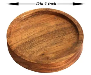 Posavasos de madera para bebidas Juego de posavasos de madera de acacia para vasos para beber, protección de mesa para cualquier tipo de mesa, Juego de 4