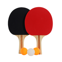 Raquettes de tennis de table classiques en bois de peuplier avec poignée ergonomique, écologiques, pour les passionnés d'entraînement