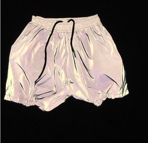 ナイトハイライト反射ショートパンツ女性用ファッショングレーヨガフィットネス反射ショーツ外交通交通交通交通交通交通交通スポーツ安全 - Product Image 3