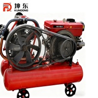 Compresseur à piston diesel monocylindre refroidi par eau, portable, mobile, 16HP, 20HP, 24HP, équipement agricole, extérieur, construction