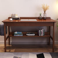 Ensemble de bureau et d'étagère en bois massif de style nordique, design moderne, multifonctionnel pour le bureau à domicile, l'ordinateur, l'étude et la chambre à coucher