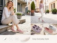 Chaussures Mary Jane Femme Flyknit Logo Personnalisé Maille Respirante Slip On Sangle Élastique Ballerines Plates Décontractées