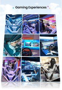 Simulatore <span class=keywords><strong>di</strong></span> Guida F1 per Parco Divertimenti Indoor 9D VR con 3 Schermi, Postazione <span class=keywords><strong>di</strong></span> Guida Arcade, Cockpit da Corsa con 3 Schermi - Product Image 2