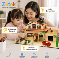 Kit de Aprendizaje de Electrónica para el Hogar Inteligente, Juego Educativo STEM de Programación, Compatible con Tutorial de 16 Lecciones, para Mayores de 8 Años, de Madera