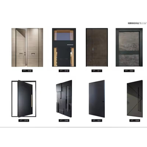 Moderno doppio ingresso ingresso Pivot grande sicurezza blindato <span class=keywords><strong>esterno</strong></span> in alluminio per case alberghi ville sale produttore cina - Product Image 6