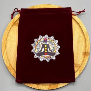 1 Uds. Bolsa de almacenamiento de tarjetas de Tarot con cordón de terciopelo, bolsa de regalo de viaje cosmética de joyería para sostener cristales curativos, suministros de <span class=keywords><strong>brujería</strong></span> - Product Image 6