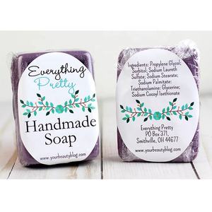 Jabón de leche de cabra casero con impresión personalizada, etiqueta biodegradable privada con logotipo de marca - Product Image 2