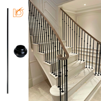 LD-Metal Collier de balustre rond en fer forgé noir de 5/8 po pour rampes d'escalier et décoration d'escaliers