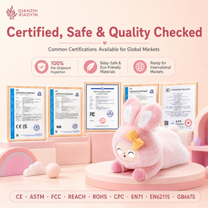 Grande Peluche Lapin Rose IA 36cm, Position Allongée, Visage <span class=keywords><strong>de</strong></span> Poupée ABS, Nœud Doré, Fonction <span class=keywords><strong>de</strong></span> Clonage Vocal 80+ Langues, Mémoire Longue Durée, Puce TUYA T5 - Product Image 6