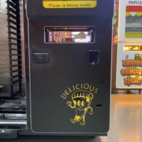 Nouvelle machine distributrice de pizzas entièrement automatique 2025 avec écran tactile intelligent, libre-service, pour extérieur, restauration rapide, nourriture de rue, accepte les cartes de crédit