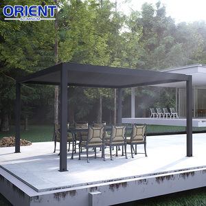 Pergola motorisée en aluminium à toit à lamelles, avec revêtement fluorocarboné anti-corrosion, pour valoriser la valeur des villas et des espaces extérieurs - Product Image 4