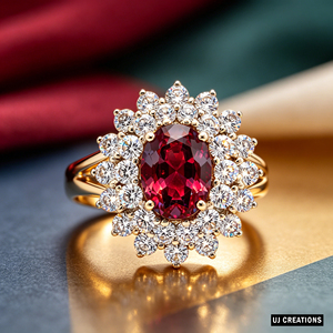 Custom 10K/14K/18K Solid Gold Oval Lab Grown Sapphire Zircon Halo Ring IGI Certified VVS-VS Quality Brilliant Cut Wedding Micro - Product Image 3
