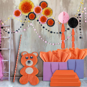 Bán buôn đầy màu sắc biểu tượng tùy chỉnh in ấn đồng bằng rắn đóng gói gói quà Tặng mô giấy - Product Image 4