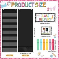 Tableau de classe avec cartes et pinces pour les aides en classe, aides pédagogiques multicolores, 10,234 x 5,734 pouces